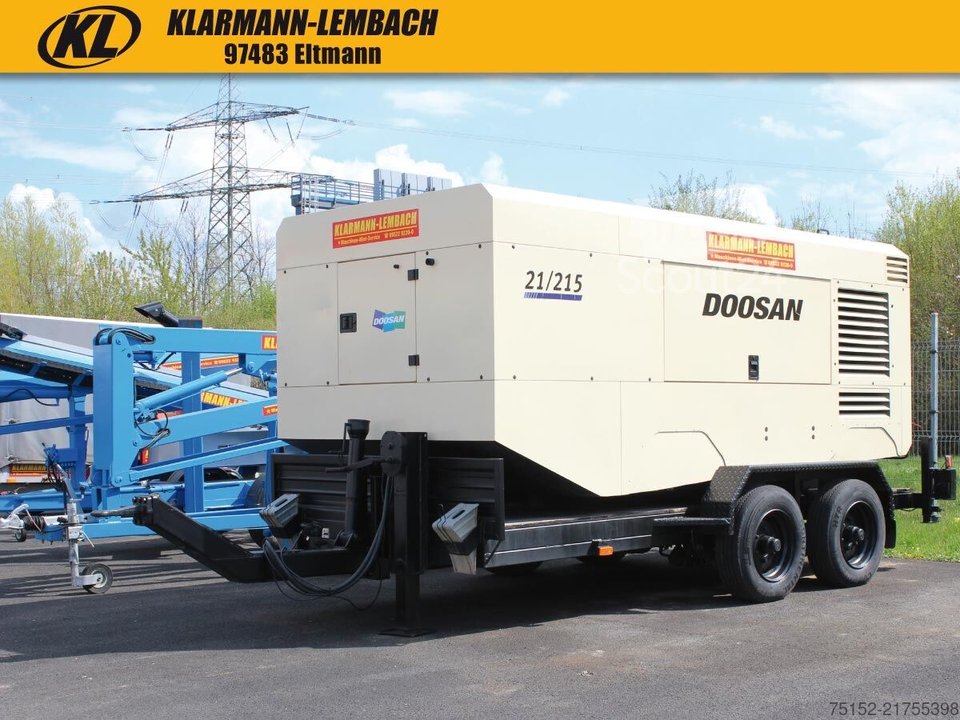 Kompressor Doosan 21/215 Kompressor auf Tandemanhänger gebraucht