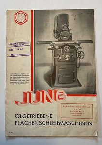 Jung Flachschleifmaschine Schleifspindel Drehbank Prospekt Orig.