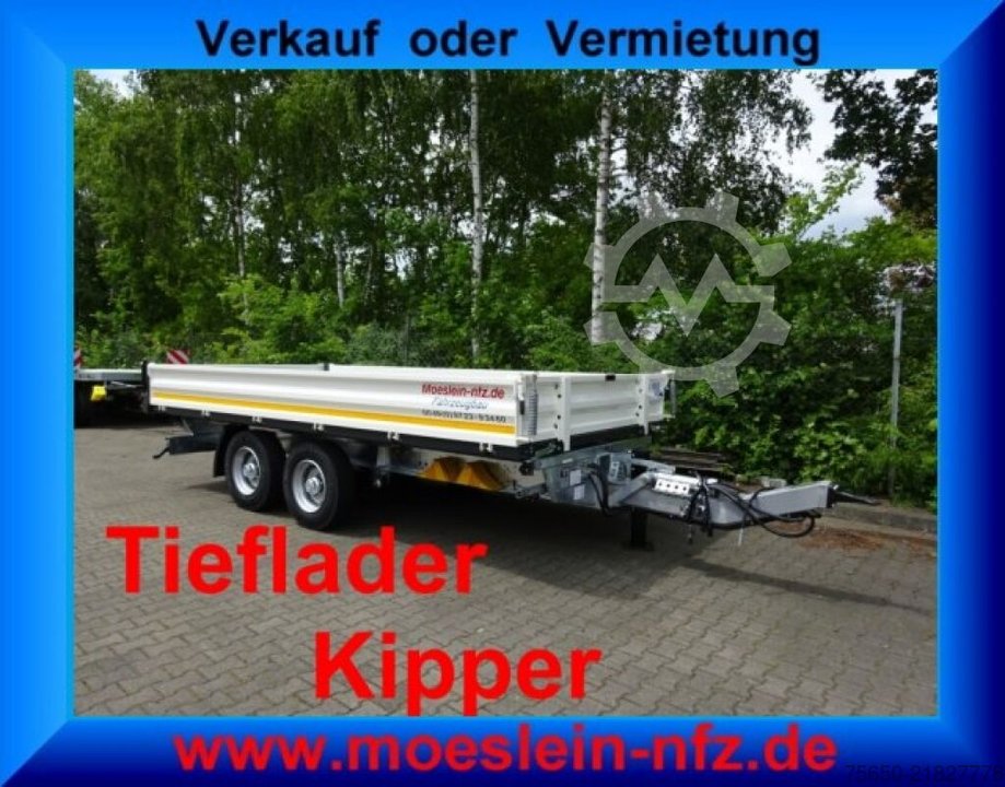Möslein TTD 13 Weiß  13 t Tandem 3- Seitenkipper Tieflader-- Neufahrzeug --