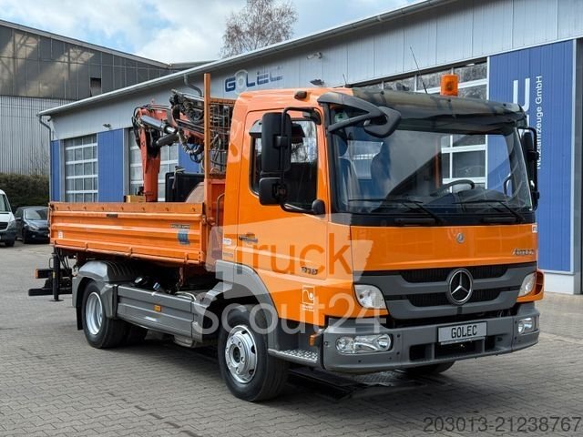 Dreiseitenkipper MERCEDES-BENZ ATEGO 818 4x2 Kipper Kran Atlas 65.2-A3 *Funkst. gebraucht