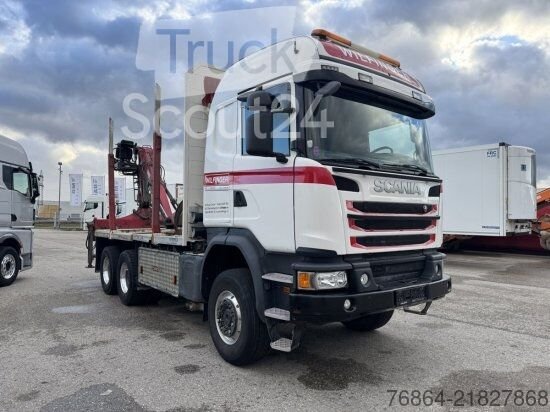Holztransporter LKW SCANIA G490 6X6  BLATT-BLATT PENZ KRAN 12.Z8.70 gebraucht