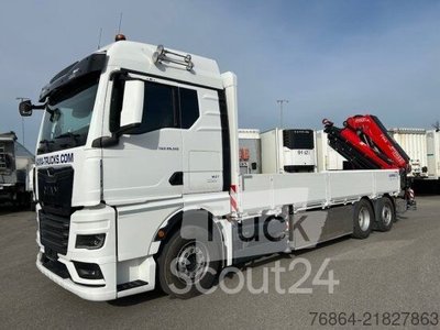 LKW mit Pritsche (offen) MAN TGX PRITSCHE, KRAN FASSI F545RA.2.28XE,  CONTAINERVERSCHLüSSE, INBETRIEBNAHME ERST 2025!!! 