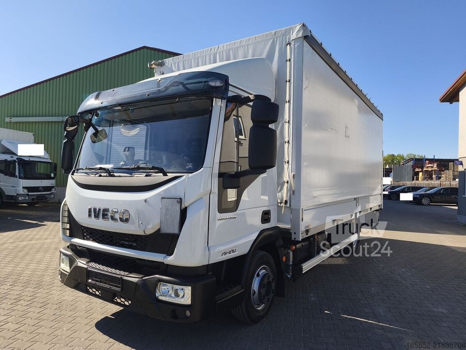 Plane IVECO Eurocargo 75-210 Plane 3-Sitzer Euro 6 4x2 LBW ... gebraucht