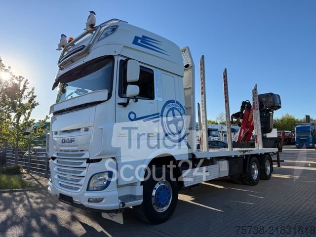 Holztransporter LKW DAF XF510 6X4/INTARDER/Kran Palfinger Epsilon M13Z gebraucht