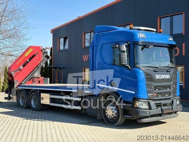 LKW mit Pritsche (offen) SCANIA R500 6x4 Pritsche mit Kran Palfinger PK53002 SH gebraucht