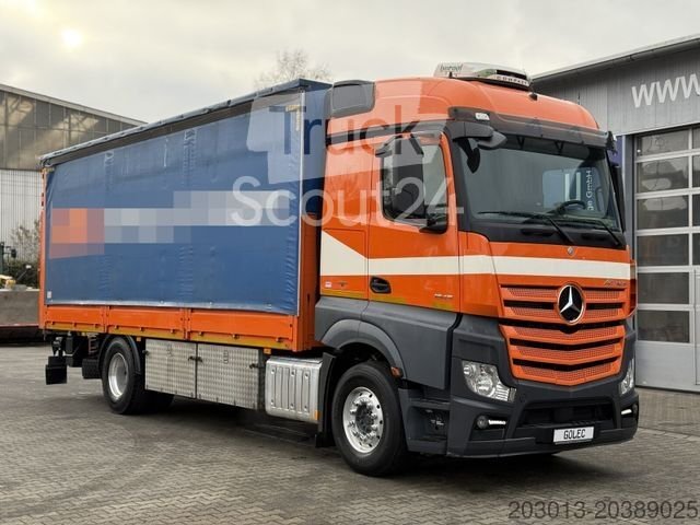 LKW mit Pritsche & Plane MERCEDES-BENZ Actros 4x2 Pritsche Plane Laderampe + Anhänger gebraucht