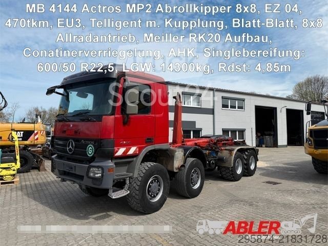 Abrollkipper MERCEDES-BENZ 4144 Actros MP2 Abrollkipper 8x8 Singlebereifung gebraucht