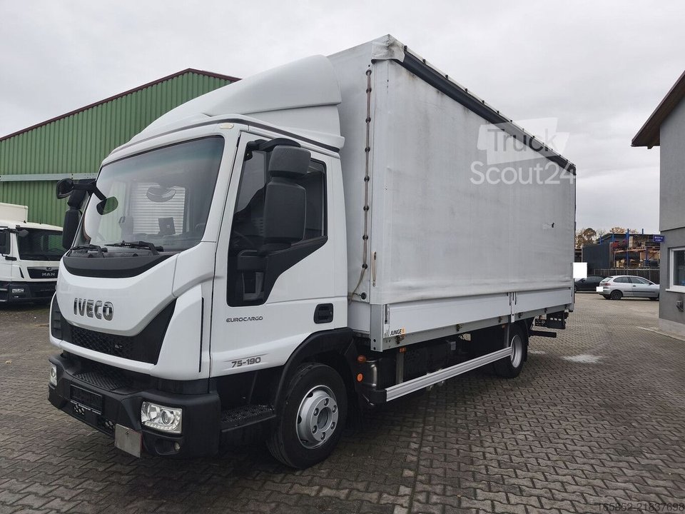 Schiebeplane IVECO Eurocargo 75-190 Plane Euro 6 3-Sitzer LBW (32) gebraucht