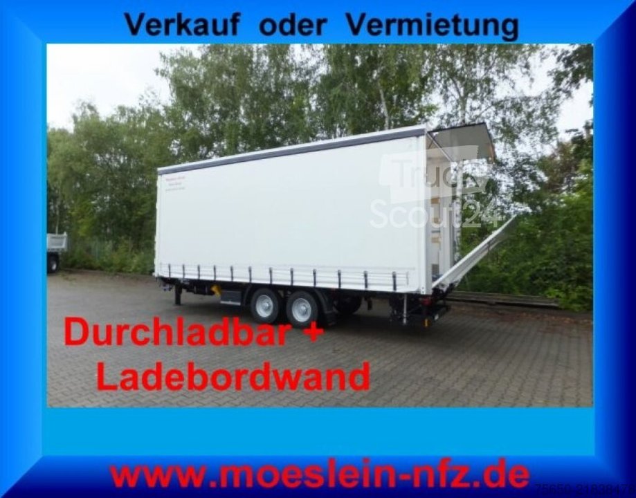 Anhänger mit Pritsche & Plane Möslein TPS 11 DL 7,30  neuer Planenanhänger, Ladebordwand + Durchladbar neu