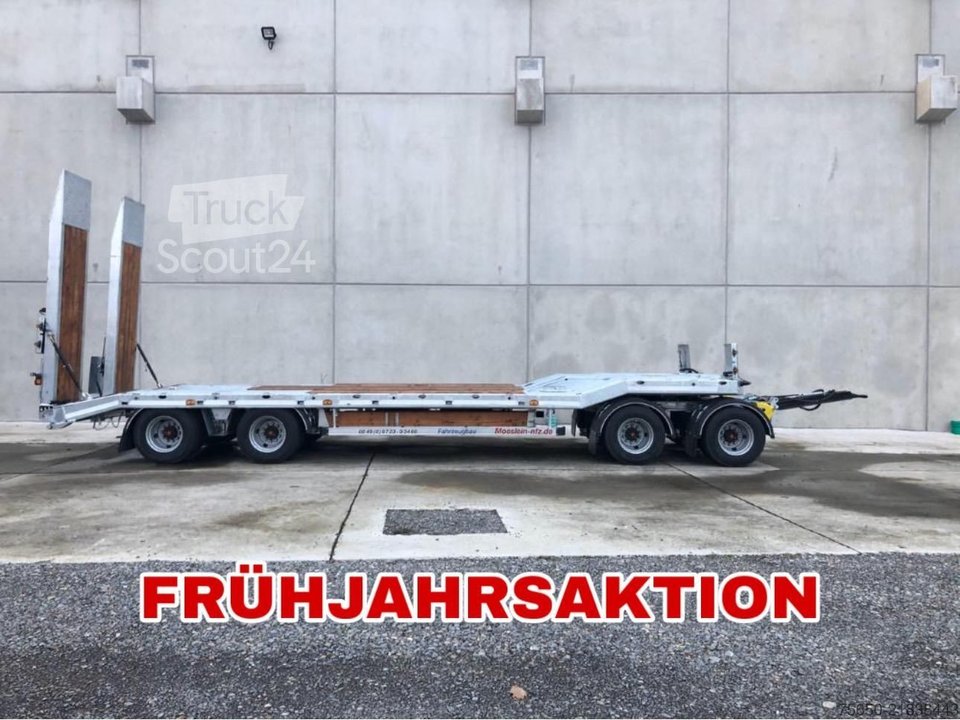 Tieflader Anhänger Möslein T 4 VB H1  neuer 4 Achs Tieflader hydraulischen Rampen neu