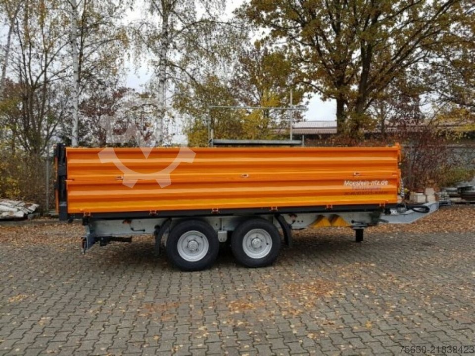 Möslein TTD13- BA Orange  13 t Tandem Kipper Tiefladermit Bordwand- Aufsatz-- Neufahrzeug --