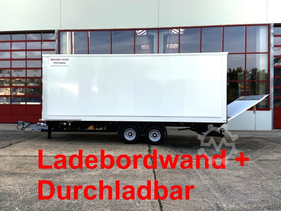 Möslein TK0105D-L Weiß  Tandem Koffer, Ladebordwand 1,5 t + DurchladbarNeufahrzeug --