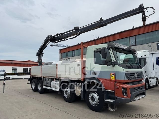 LKW mit Pritsche (offen) VOLVO FMX 460 * 8 X 4 * PRITSCHE HIAB KRAN 10 M *B & B gebraucht