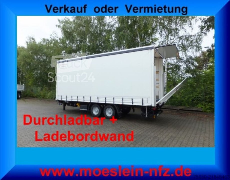 Anhänger mit Pritsche & Plane Möslein TPS 11 DL 7,30  neuer Planenanhänger, Ladebordwand + Durchladbar neu