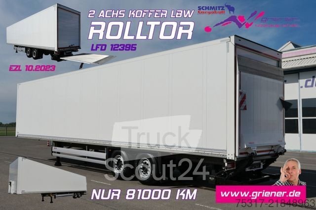 Kofferauflieger SCHMITZ CARGOBULL SKO SBO 18 / LBW BÄR 2000 kg /ROLLTOR / 3 x ZURR gebraucht