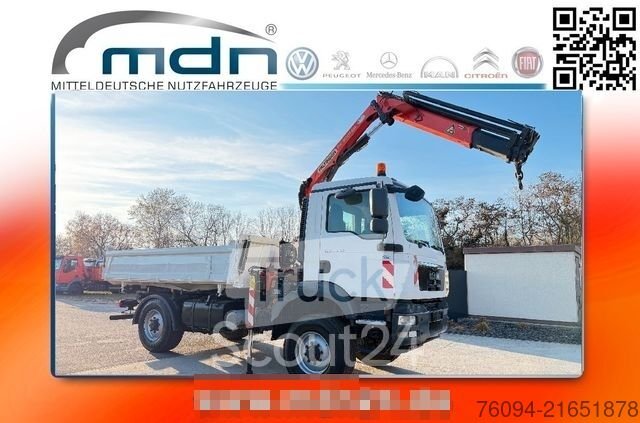 Kipper LKW MAN TGM 13.250 4x4 KRAN FUNK AHK single bereift gebraucht
