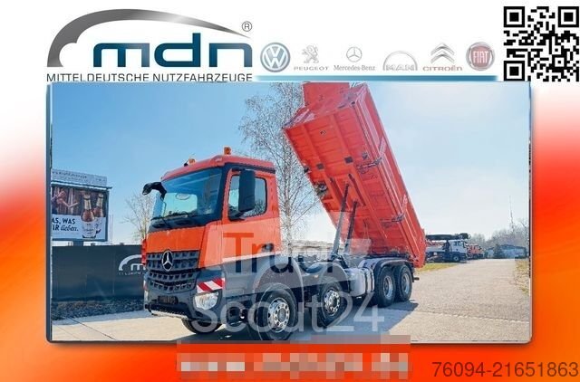 Dreiseitenkipper LKW MERCEDES-BENZ Arocs 4142 8x4 MEILLER Kipper Bordmatik gebraucht