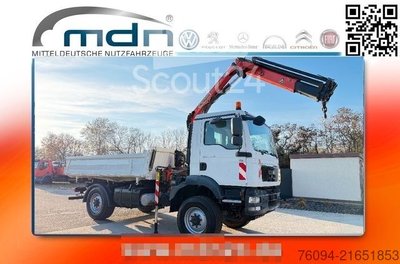 Autokran MAN TGM 13.250 4x4 KRAN FUNK AHK single bereift gebraucht