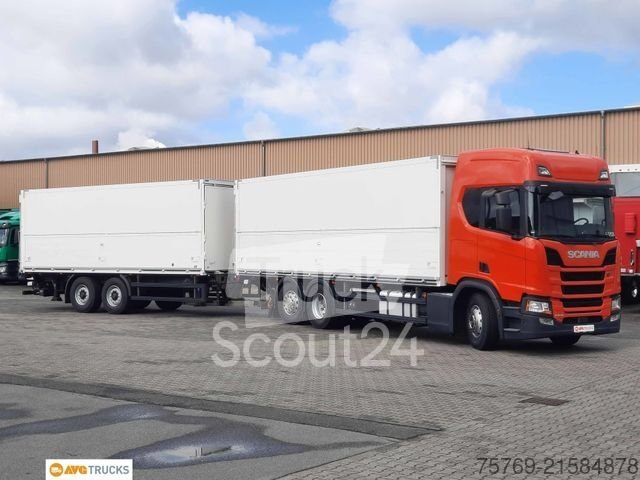 LKW mit Kofferaufbau SCANIA R 410 Durchlade-Kofferzug 2xLBW Lenkachse Retard gebraucht