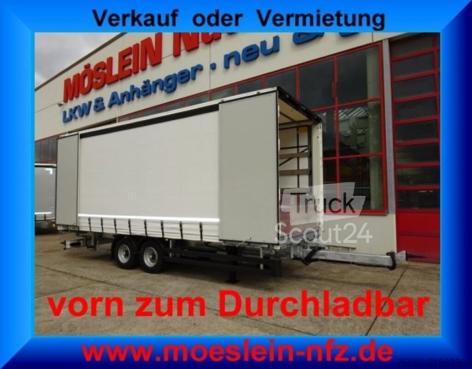 Anhänger mit Pritsche & Plane Möslein TPW 105 D Schwebheim  Tandem- Planenanhänger Durchladen neu