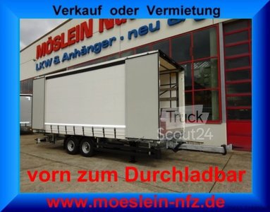 Anhänger mit Pritsche & Plane Möslein TPW 105 D Schwebheim  Tandem- Planenanhänger Durchladen neu