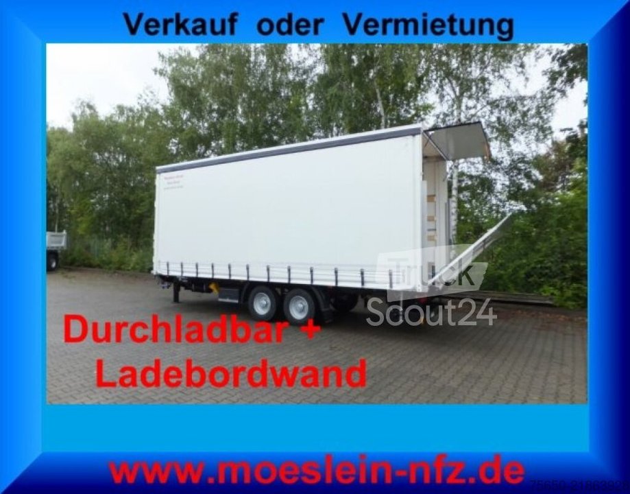 Anhänger mit Pritsche & Plane Möslein TPS 11 DL 7,30  neuer Planenanhänger, Ladebordwand + Durchladbar neu
