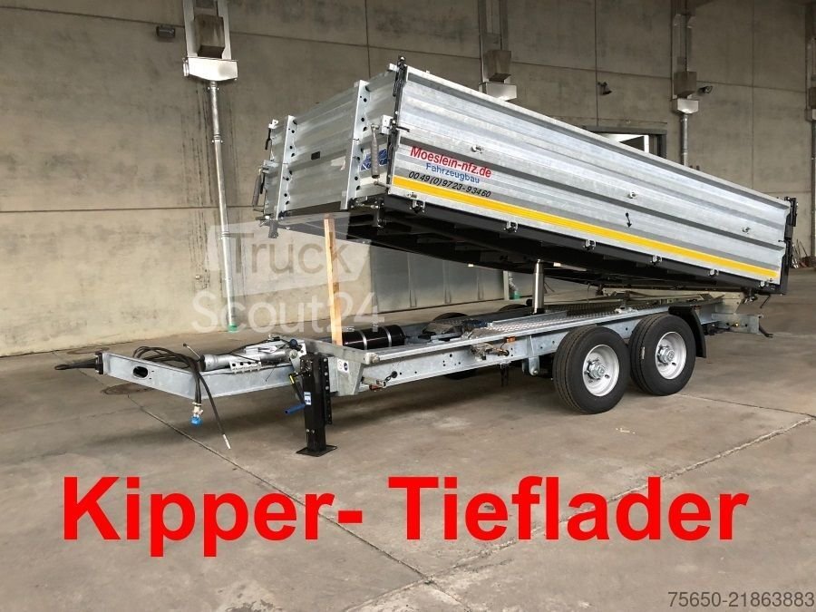 Kippanhänger Möslein TTD13- BA Verzinkt  13 t Tandem Kipper Tiefladermit Bordwand- Aufsatz-- Neufahrzeug -- neu
