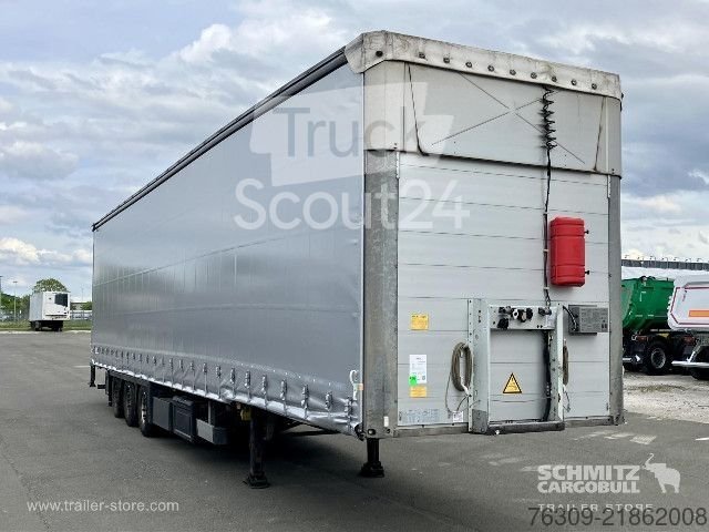 Auflieger mit Pritsche & Plane Schmitz Cargobull Curtainsider Mega Staplerhalterung Getränke gebraucht