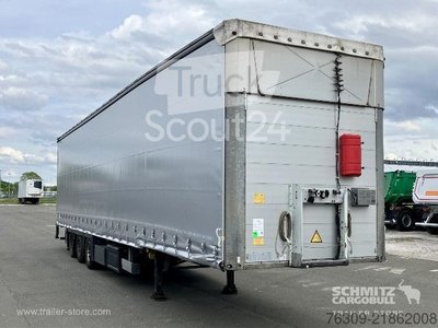 Auflieger mit Pritsche & Plane Schmitz Cargobull Curtainsider Mega Staplerhalterung Getränke gebraucht