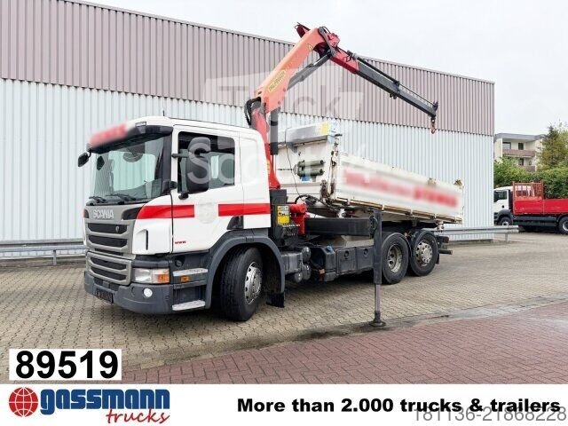 Kipper LKW Scania P 320 6x2/4, Lenk-/Liftachse, Kran Palfinger PK gebraucht