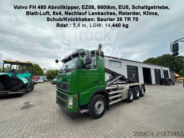 Abrollkipper VOLVO FH 480 Abrollkipper Lenkachse Retarder gebraucht