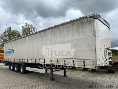 Auflieger mit Pritsche & Plane KRONE SD Standard Edscha/COIL/Lenkachse/Alcoa LM-Felge gebraucht