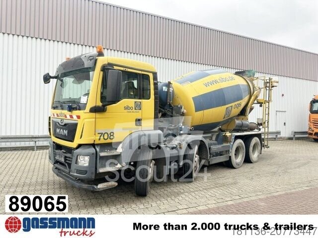 Mobile Betonmischanlage MAN TGS 32.420 8x4 BB, Betonmischer Stetter ca. 9m  gebraucht