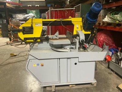 1998 FMB Pegasus Bandsägemaschine mit Rollenförderband