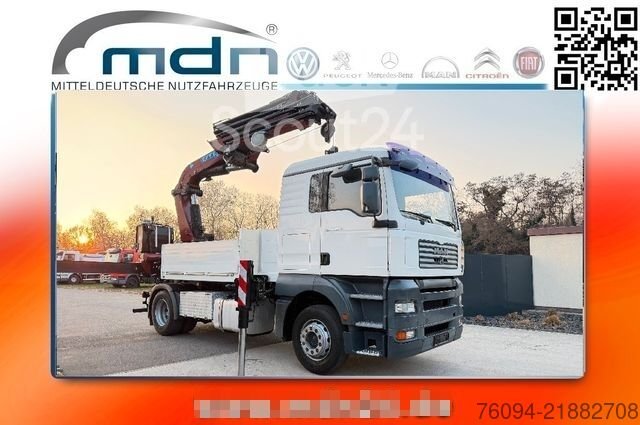 LKW mit Pritsche (offen) MAN TGA 18.350 4x2 Pritsche KRAN 26m FUNK Seilwinde gebraucht