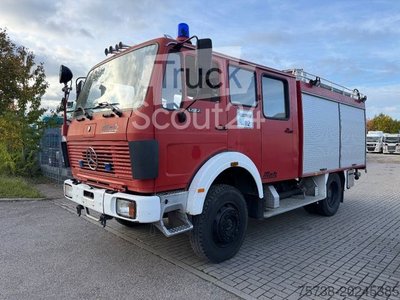 LKW mit Kofferaufbau MERCEDES-BENZ 1222 AF 4x4 ALLRAD/Feuerwehr /Pumpe gebraucht