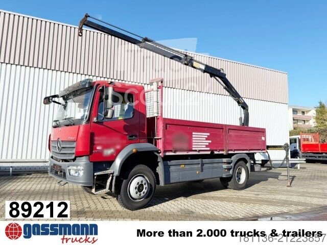 LKW mit Pritsche (offen) Mercedes-Benz Atego 1323 A 4x4, Heckkran Hiab 055 B-2 CL, 2x AHK gebraucht