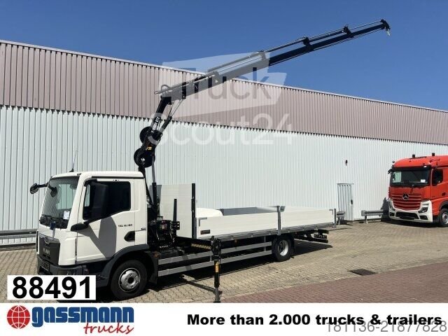 LKW mit Pritsche (offen) MAN TGL 12.190 4x2 BL mit Kran Hiab Hiduo 072DS-3 neu