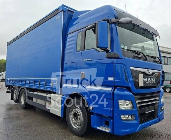 LKW mit Pritsche & Plane MAN TGX 26.500 6x2-2 LL Navi ACC Edscha LBW 2000kg gebraucht