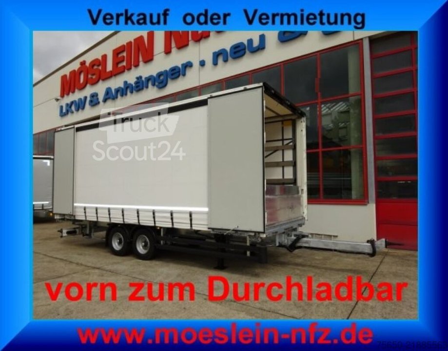 Anhänger mit Pritsche & Plane Möslein TPW 105 D Schwebheim  Tandem- Planenanhänger Durchladen neu