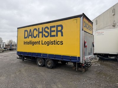 Anhänger mit Pritsche & Plane Möslein TPS 105 D-L  Tandemplane Ladebordwand + Durchladbar gebraucht