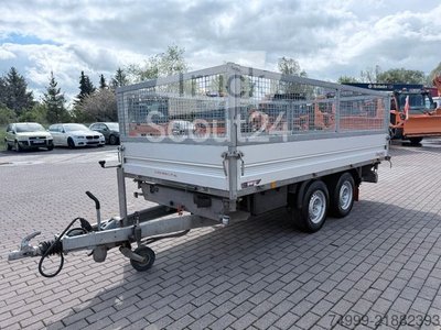 Dreiseitenkipper Anhänger PONGRATZ 3-SKS 3600/17 , Kipper,Funk, Rampen, Laubgitter, gebraucht