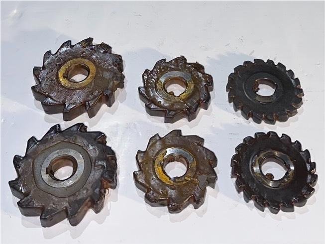 6x HSS Scheiben-Fräser Ø 125/100 mm HSS-Fräser SK40 Fräsmaschine