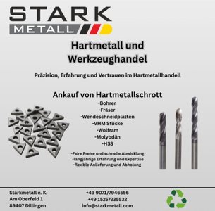 Ankauf VHM Schrott Hartmetallschrott Bohrer Fräser Wendeplatten
