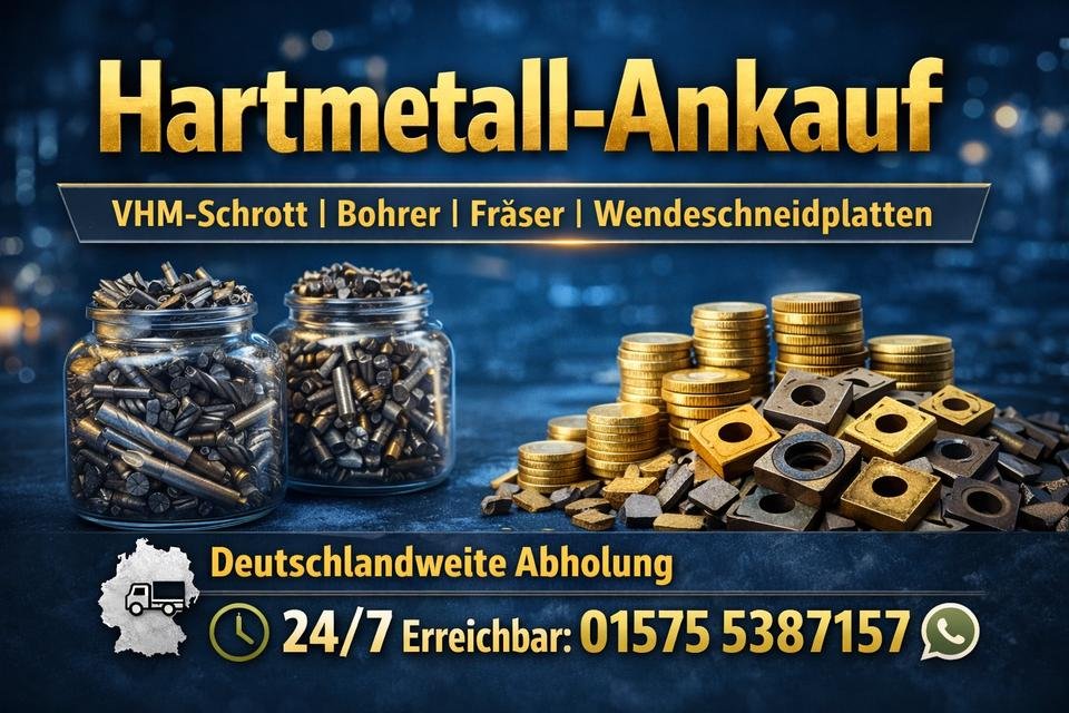 VHM Schrott Ankauf Hartmetall Bohrer Fräser per Abholung