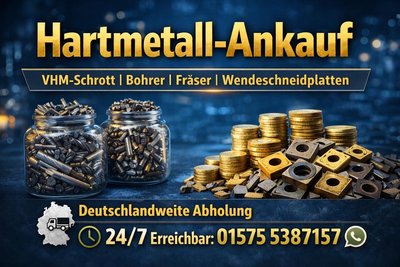 VHM Schrott Ankauf Hartmetall Bohrer Fräser per Abholung