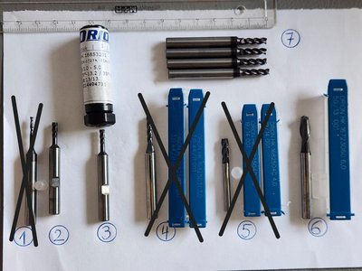 7 VHM Fräser 3 Ø - 6 Ø von ORION. NEU!