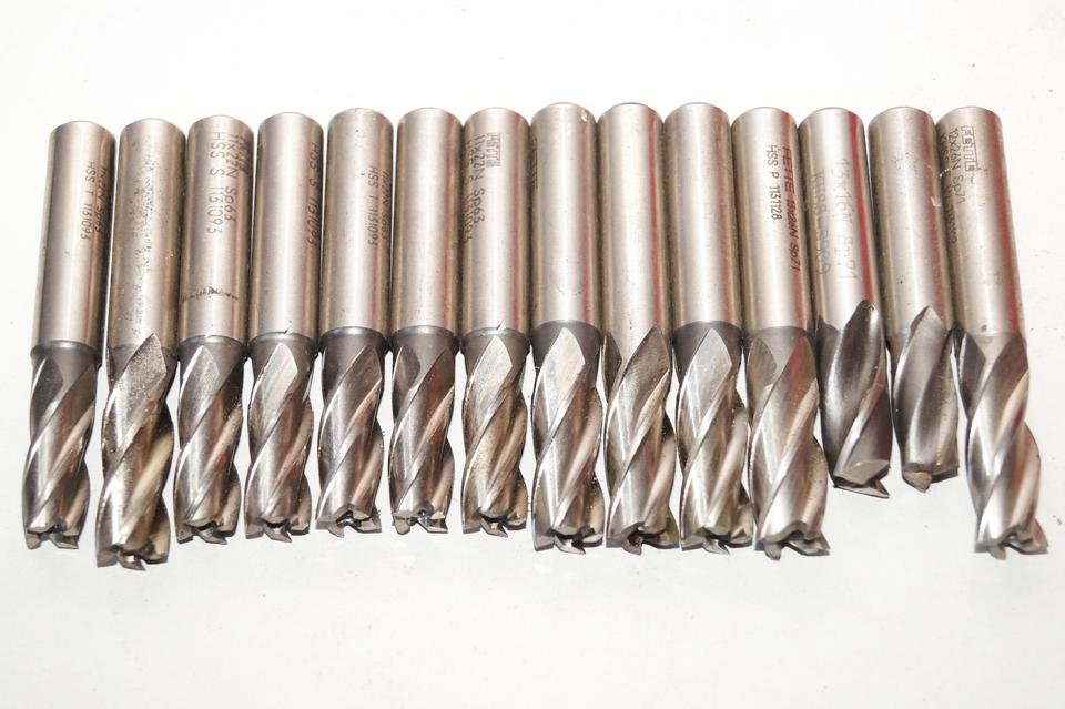 14x Schaftfräser Ø 11-13 mm LMT FETTE Walter Nutfräser Fräser