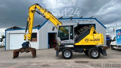 Mobilbagger FUCHS TeRex MHL 320 D Umschlagbagger Greifer Pratzen gebraucht