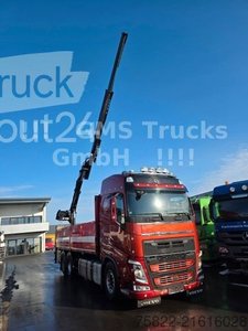 Used trucks with carriage (open) VOLVO FH 500 / 6X2 / I Shift / Atlas used crane / steering axle